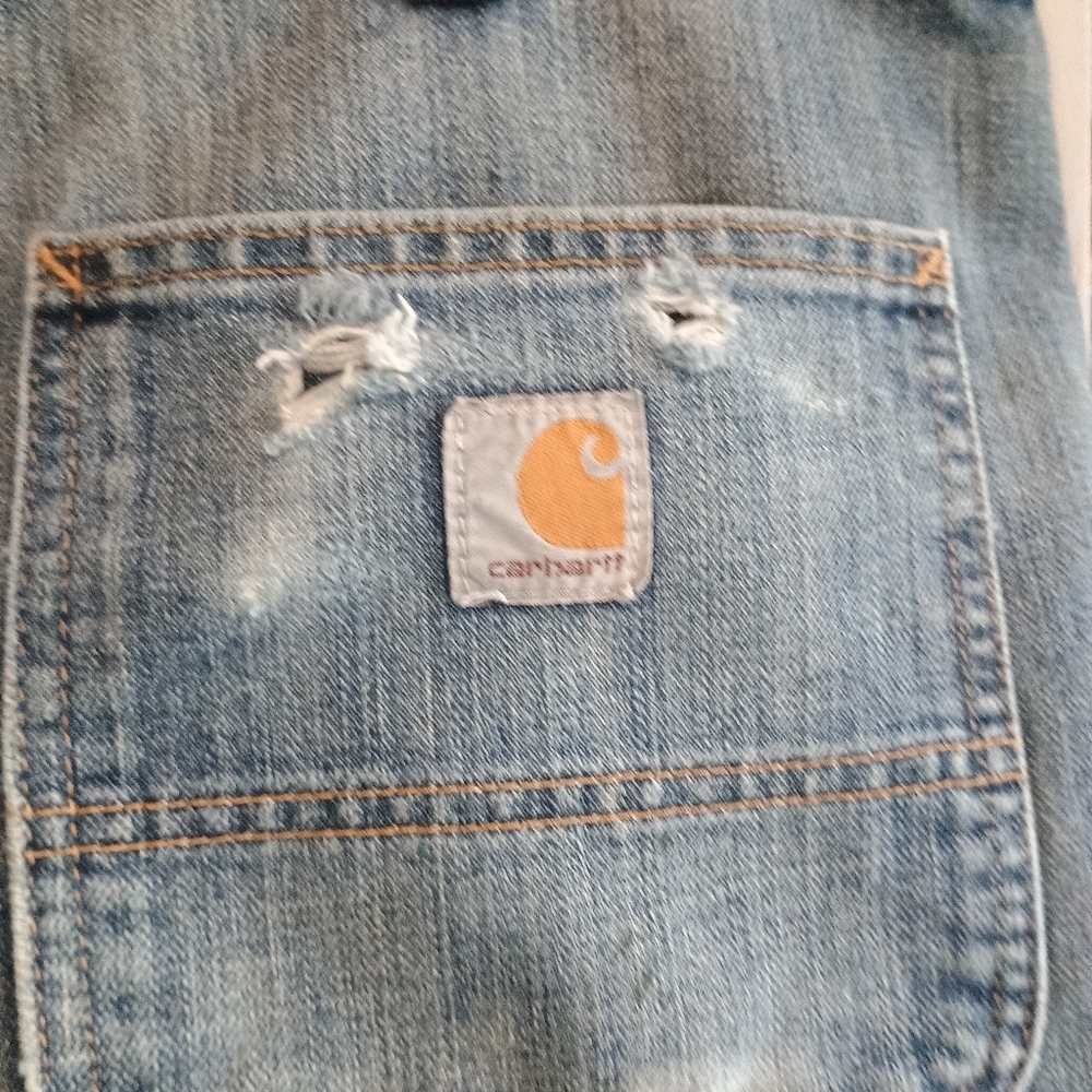 Vintage Carhartt Carpenter Jeans‎ 36x34 Relaxed Fit Workwear Distressed - Picture 10 of 15